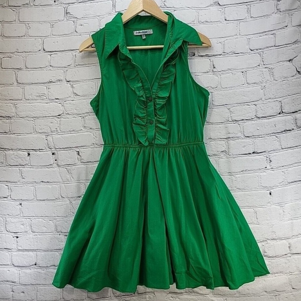 Green Collared Retro Dress